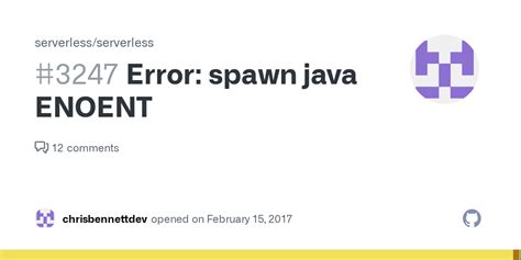 c - Why does <b>ENOENT</b> mean "No such file or directory"?. . Error spawn java enoent